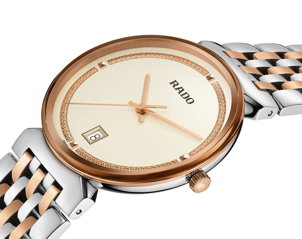 Rado Florence Quartz Unisex Watches in Round case & Gold Dial R48912403