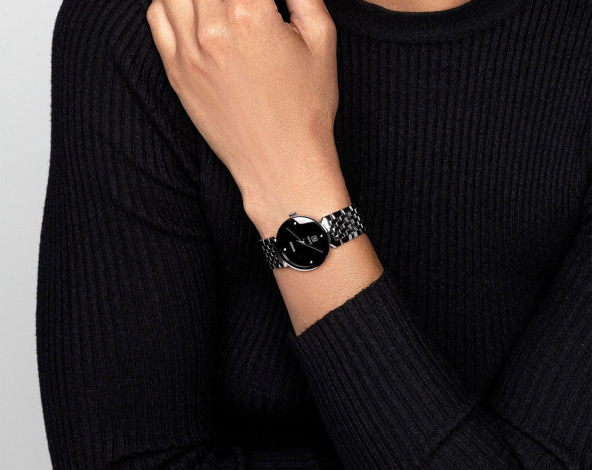 Rado Florence Quartz Women Watches in Round case & Black Dial R48913713
