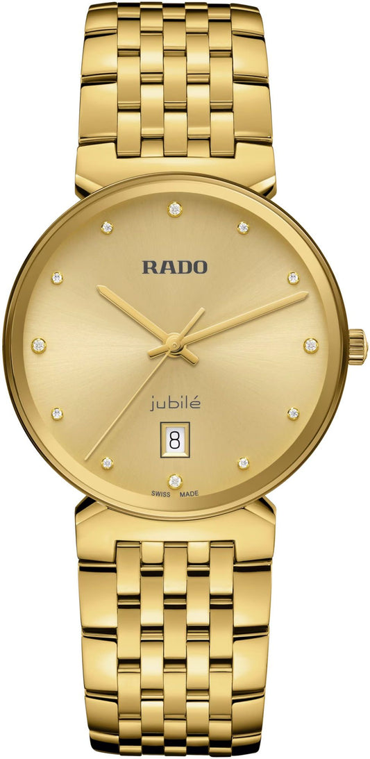 Rado Florence Quartz Unisex Watches in Round case & Gold Dial R48914713