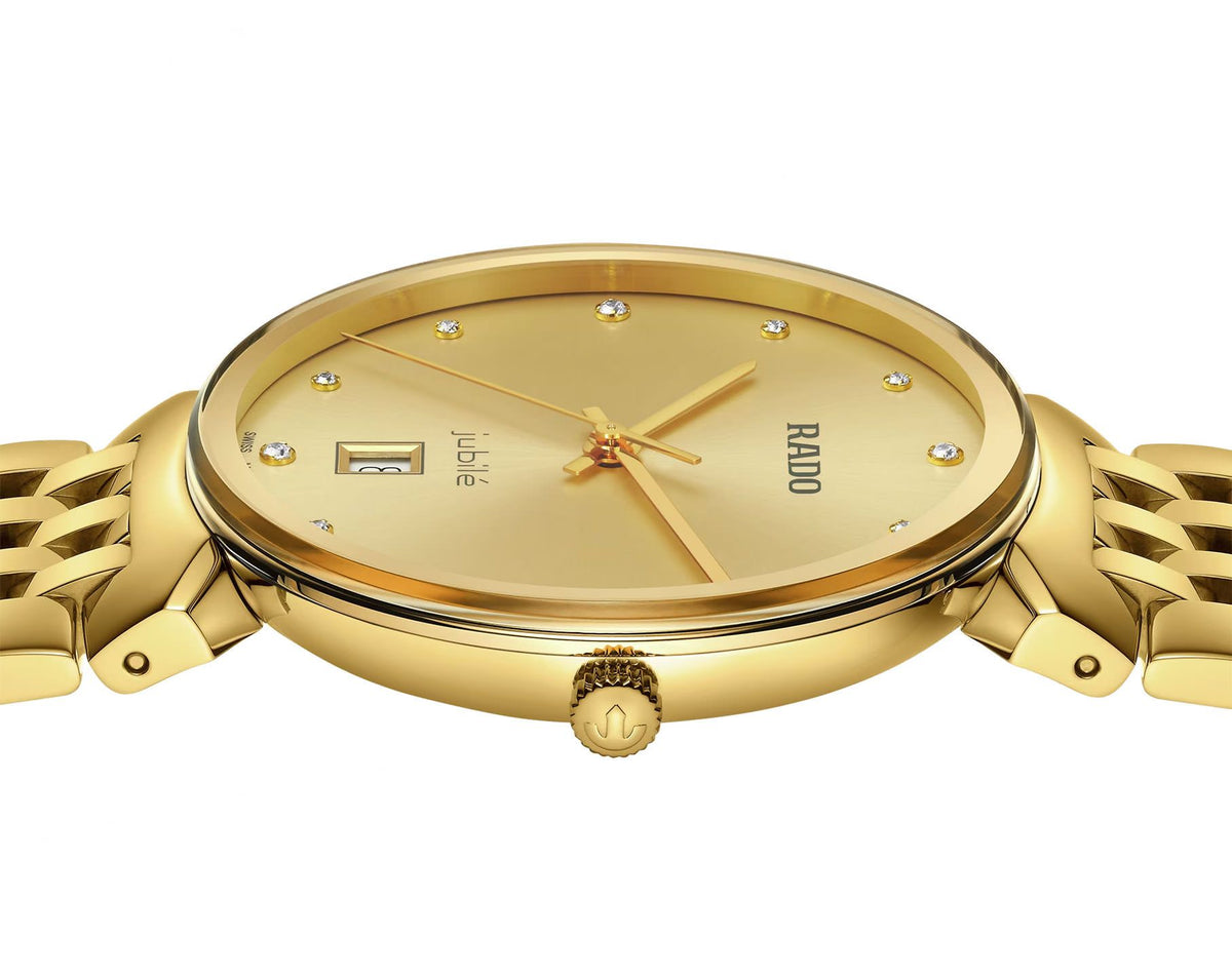Rado Florence Quartz Unisex Watches in Round case & Gold Dial R48914713
