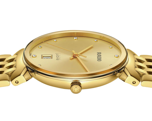 Rado Florence Quartz Unisex Watches in Round case & Gold Dial R48914713