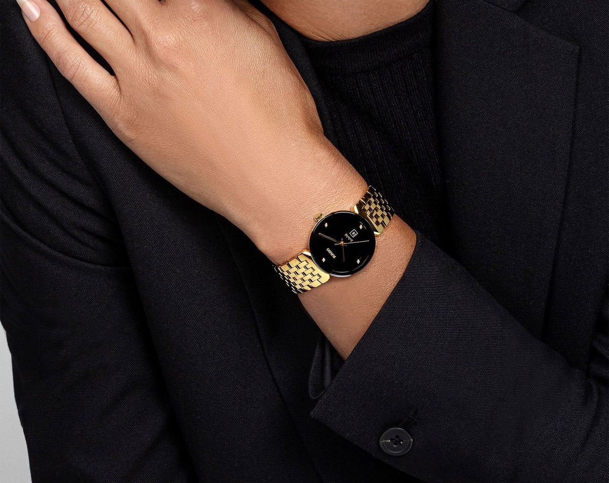 Rado Florence Quartz Women Watches in Round case & Black Dial R48915703