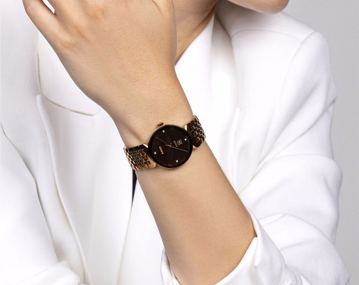 Rado Florence Quartz Women Watches in Round case & Black Dial R48917703