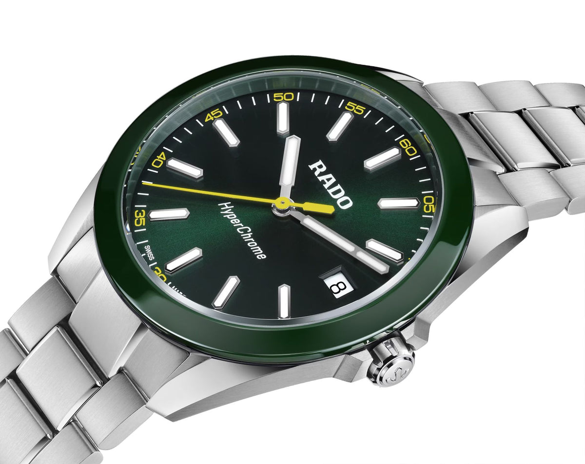 Rado HyperChrome Quartz Men Watches in Round case & Green Dial R32280313