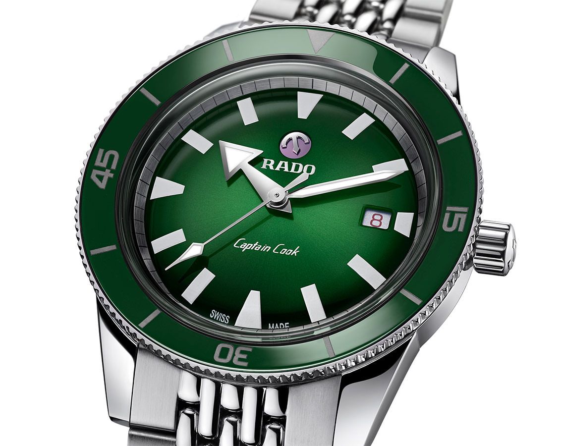 Rado Captain Cook Automatic Men Watches in Round case & Green Dial R32505313