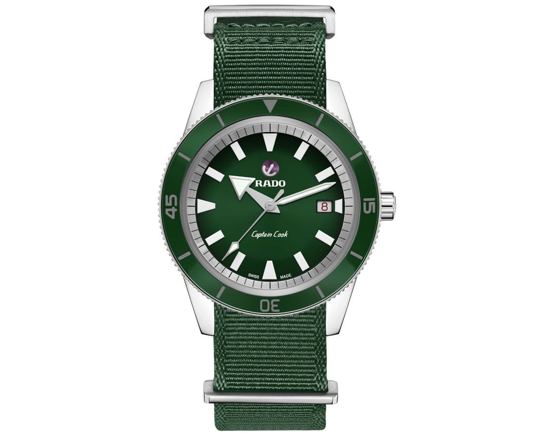 Rado Captain Cook Automatic Men Watches in Round case & Green Dial R32505318