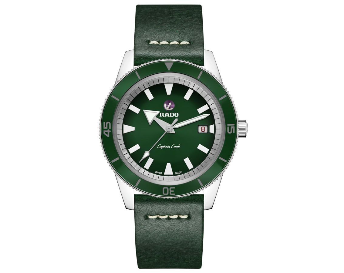 Rado Captain Cook Automatic Men Watches in Round case & Green Dial R32505318