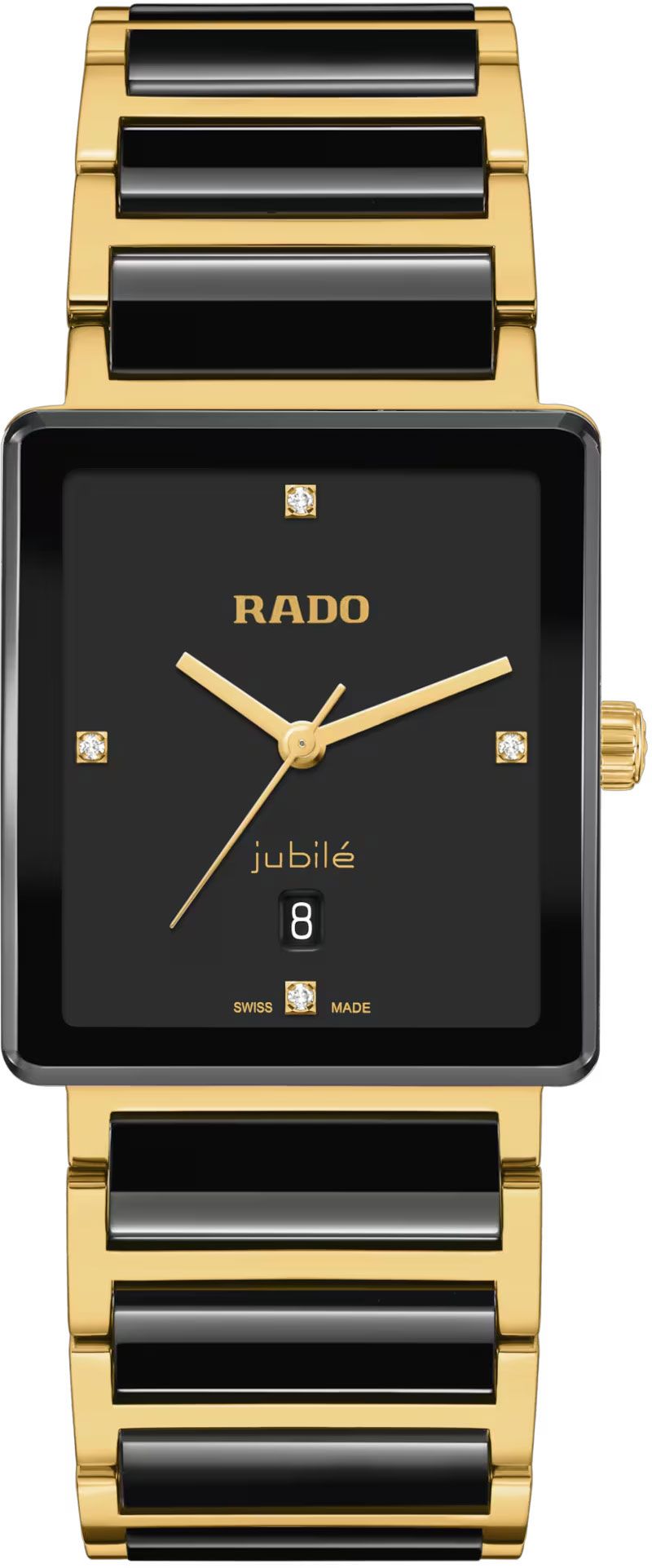 Rado Integral Quartz Unisex Watches in Square case & Black Dial R20256712