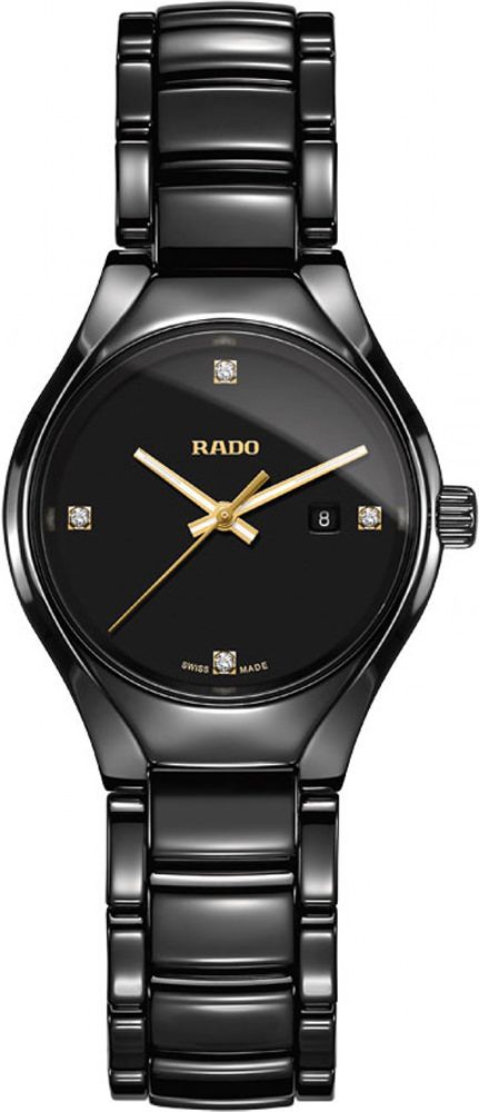 Rado True Round Quartz Women Watches in Round case & Black Dial R27059712