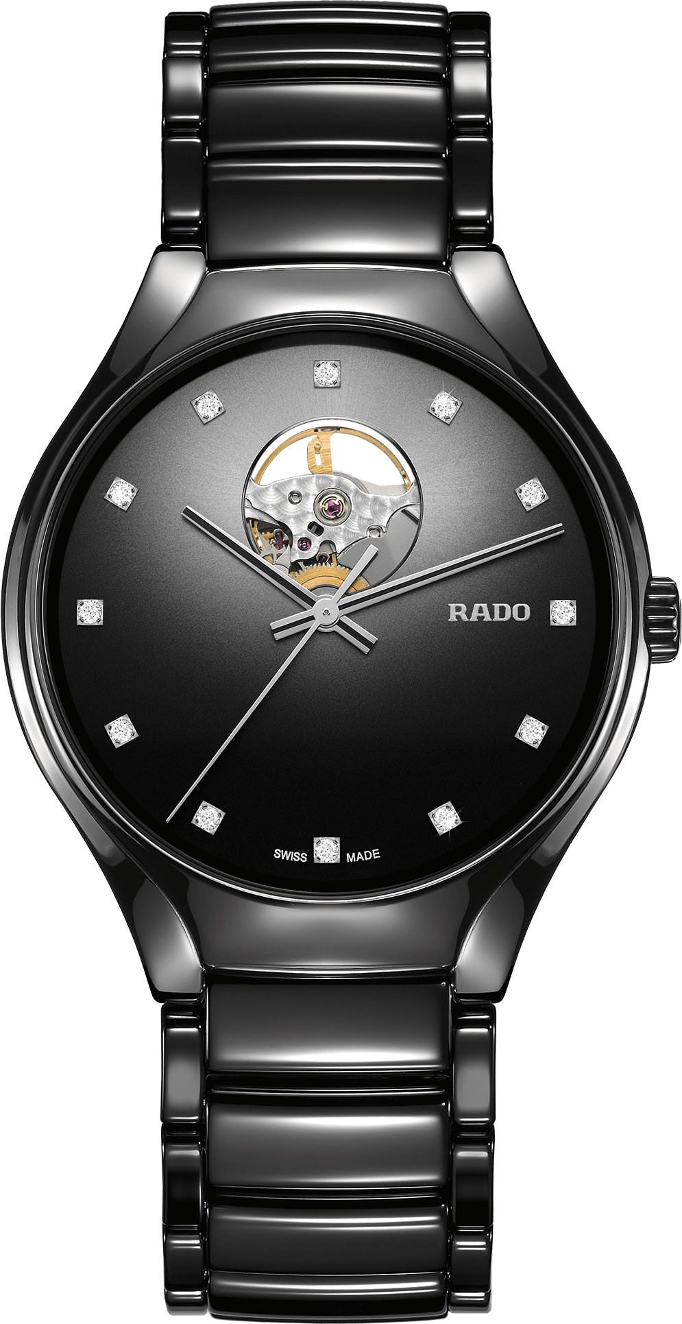 Rado True Round Automatic Unisex Watches in Round case & Black Dial R27107732