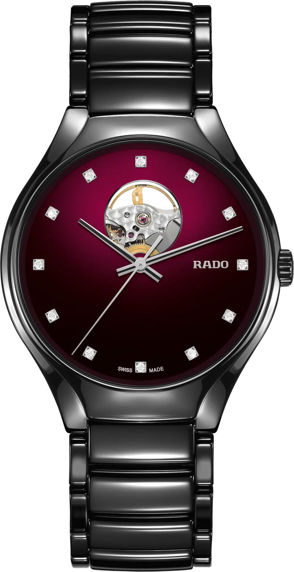 Rado True Round Automatic Unisex Watches in Round case & Red Dial R27107742