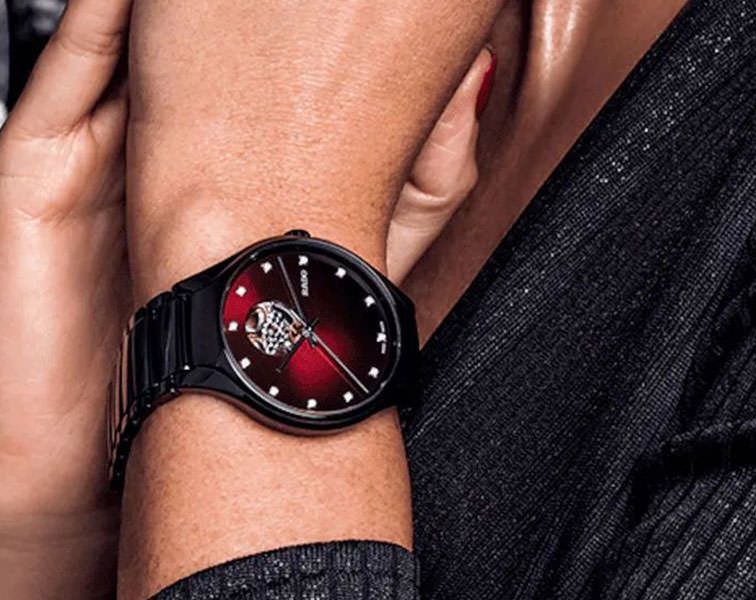 Rado True Round Automatic Unisex Watches in Round case & Red Dial R27107742