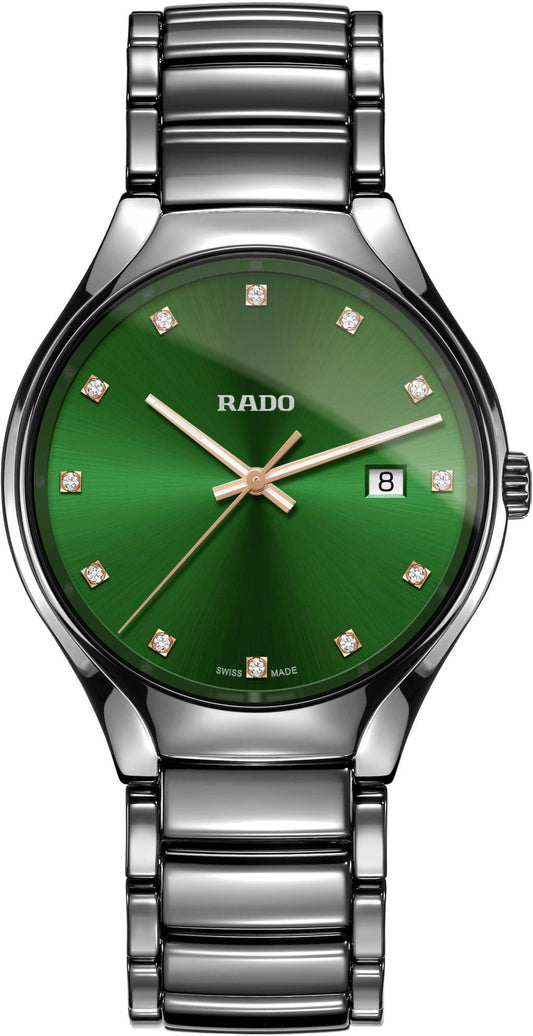 Rado True Round Quartz Unisex Watches in Round case & Green Dial R27239742
