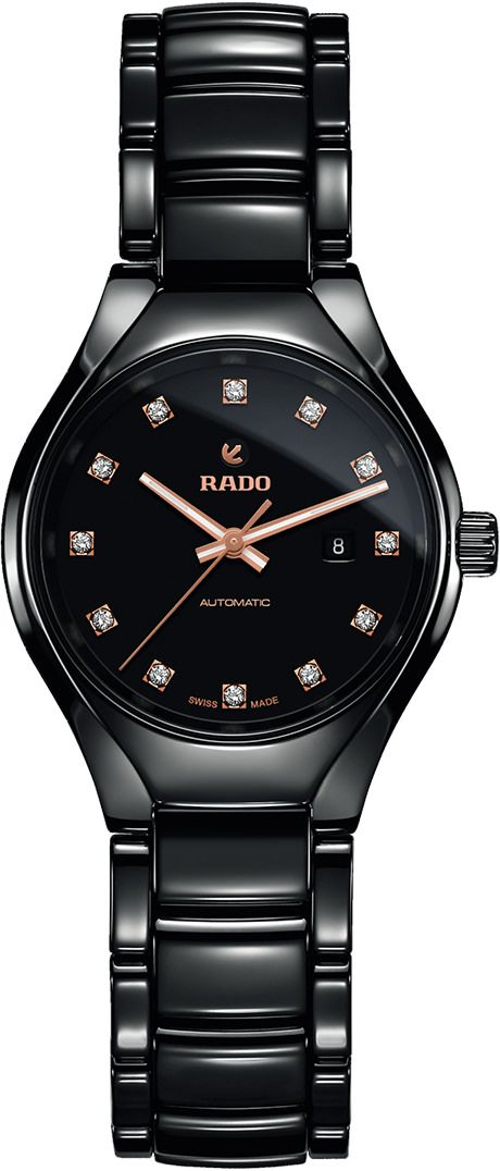 Rado True Round Automatic Women Watches in Round case & Black Dial R27242732