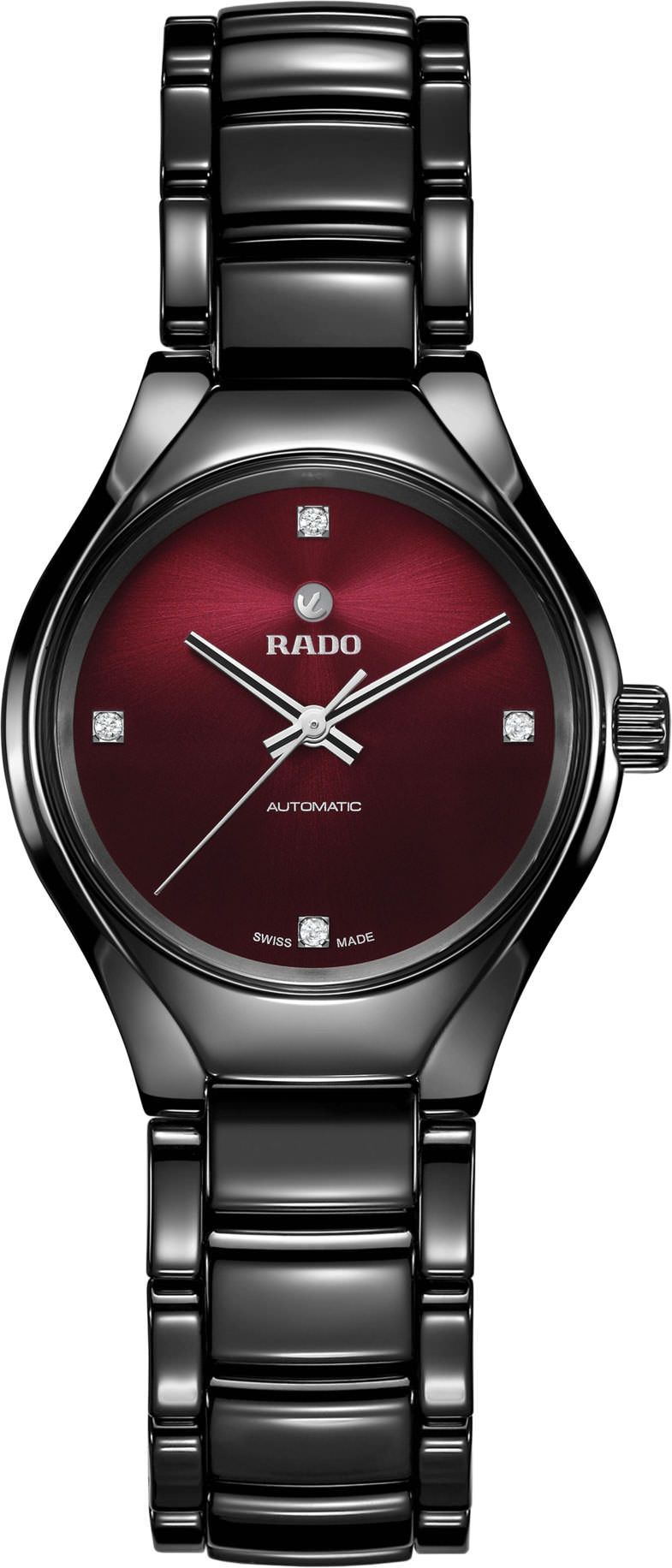 Rado True Round Automatic Women Watches in Round case & Red Dial R27242742