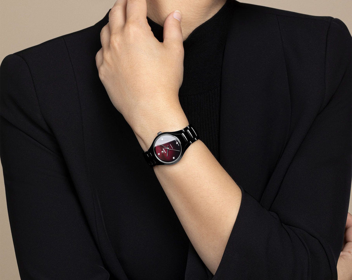 Rado True Round Automatic Women Watches in Round case & Red Dial R27242742
