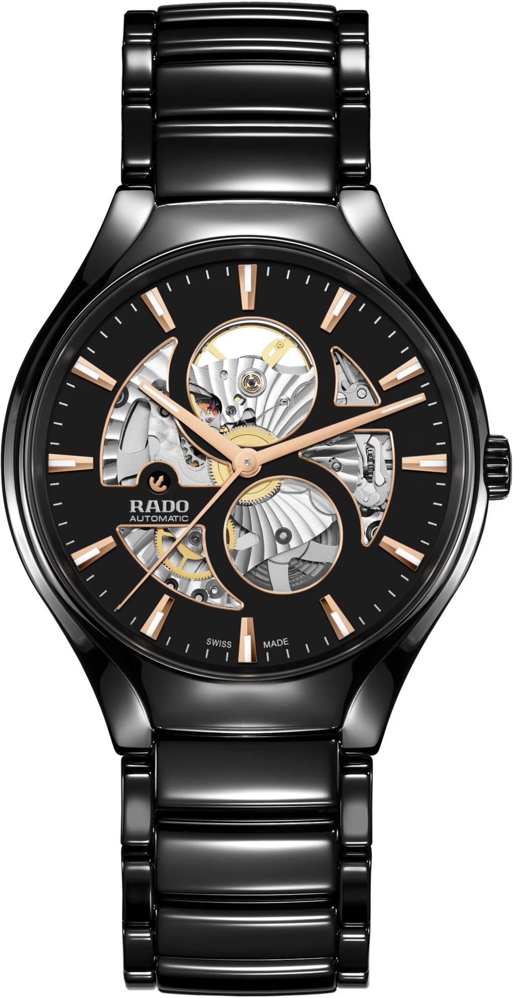 Rado True Round Automatic Unisex Watches in Round case & Black Dial R27107172