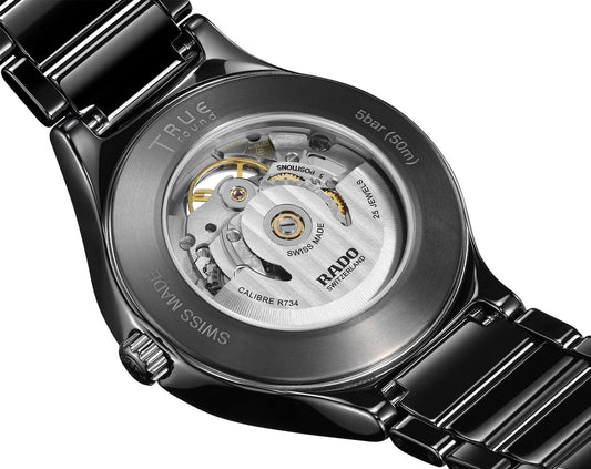 Rado True Round Automatic Unisex Watches in Round case & Black Dial R27107172