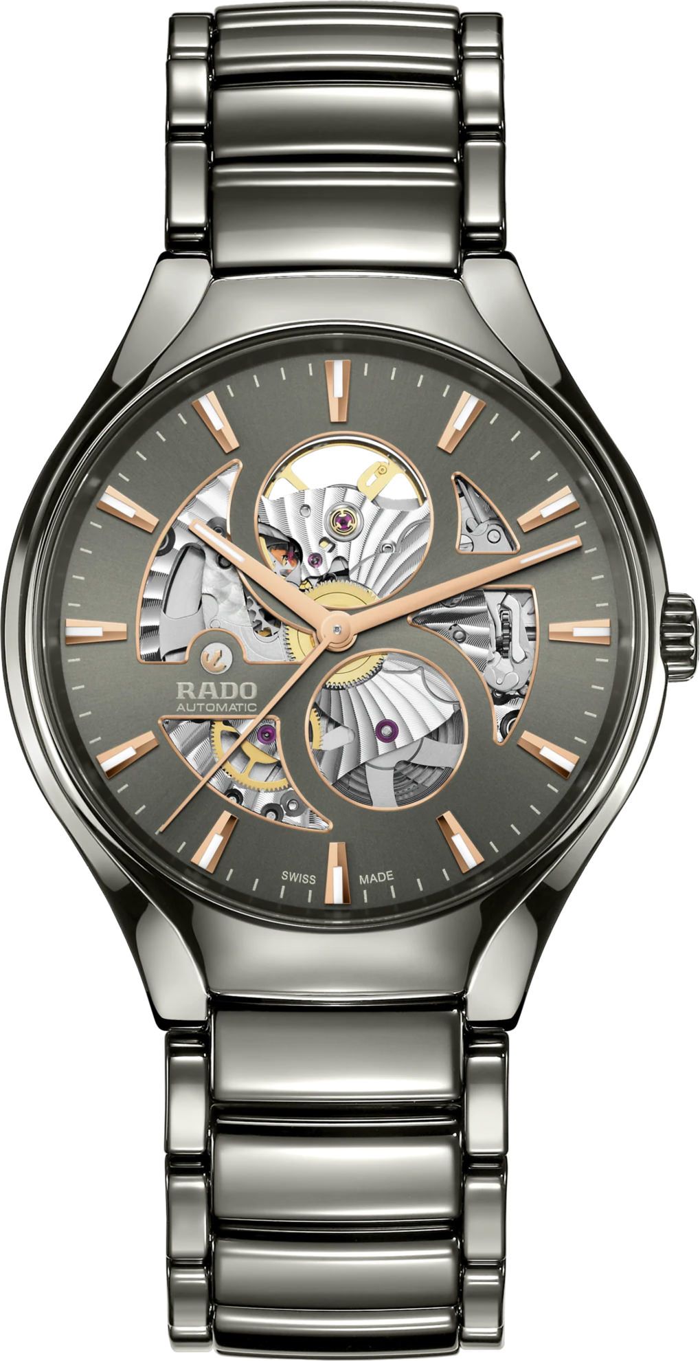Rado True Round Automatic Unisex Watches in Round case & Grey Dial R27108112