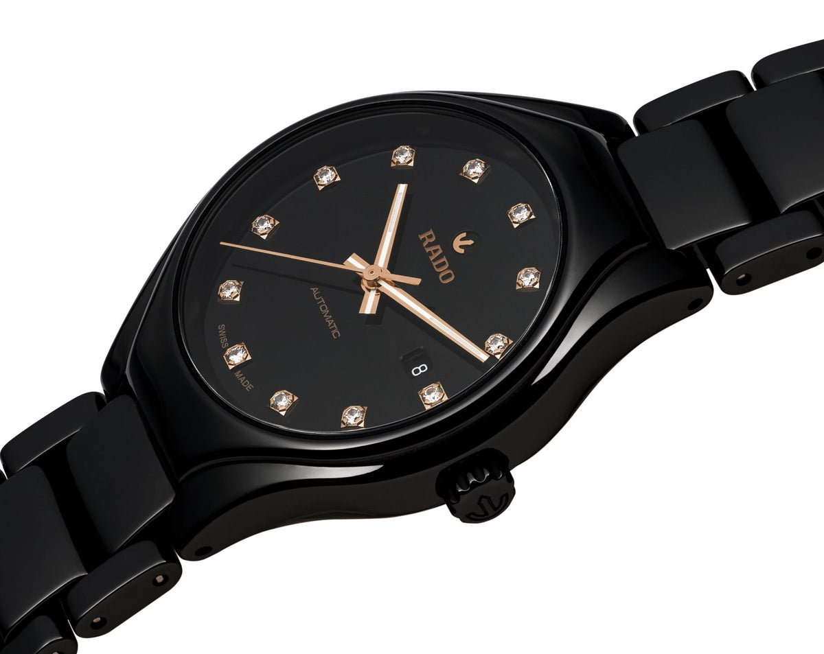 Rado True Round Automatic Women Watches in Round case & Black Dial R27242732