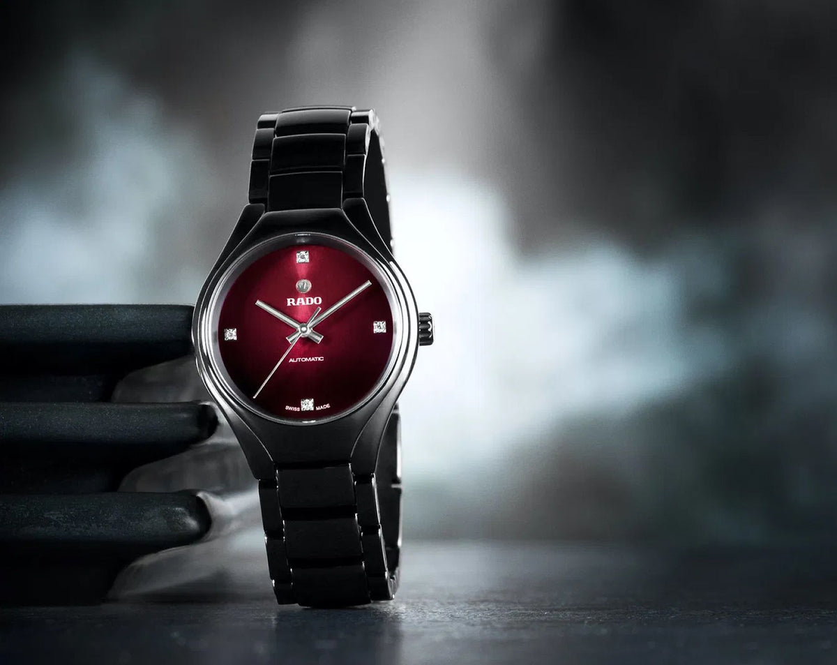 Rado True Round Automatic Women Watches in Round case & Red Dial R27242742