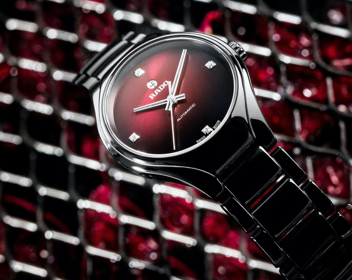 Rado True Round Automatic Women Watches in Round case & Red Dial R27242742