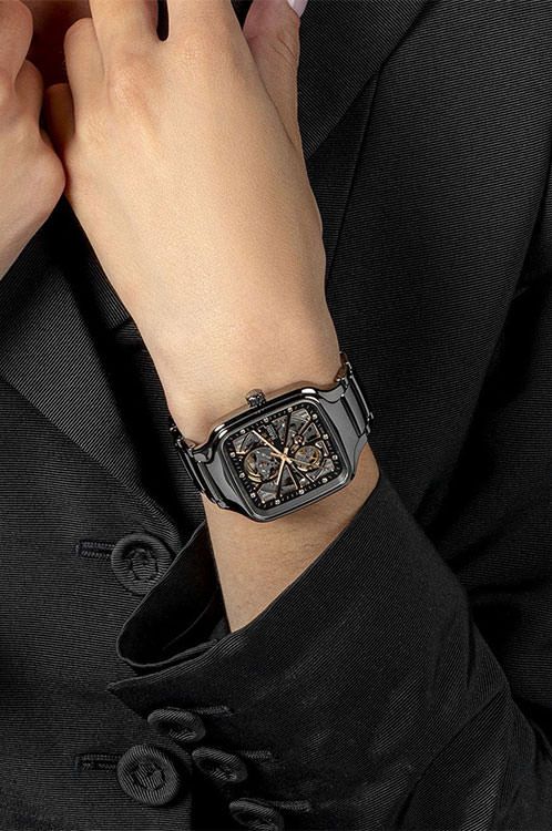 Rado True Square Automatic Unisex Watches in Square case & Skeleton Dial R27083712