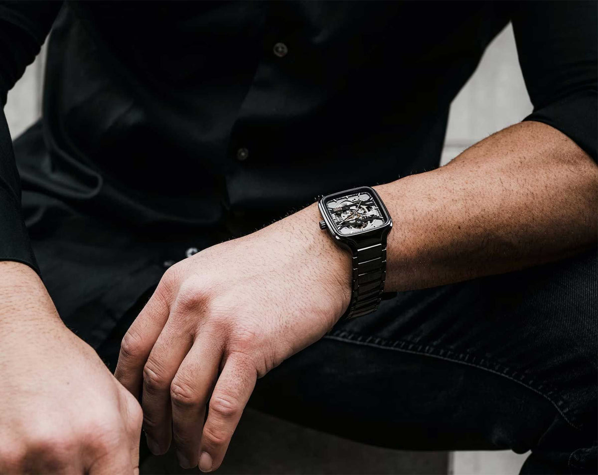 Rado True Square Automatic Unisex Watches in Square case & Skeleton Dial R27124162