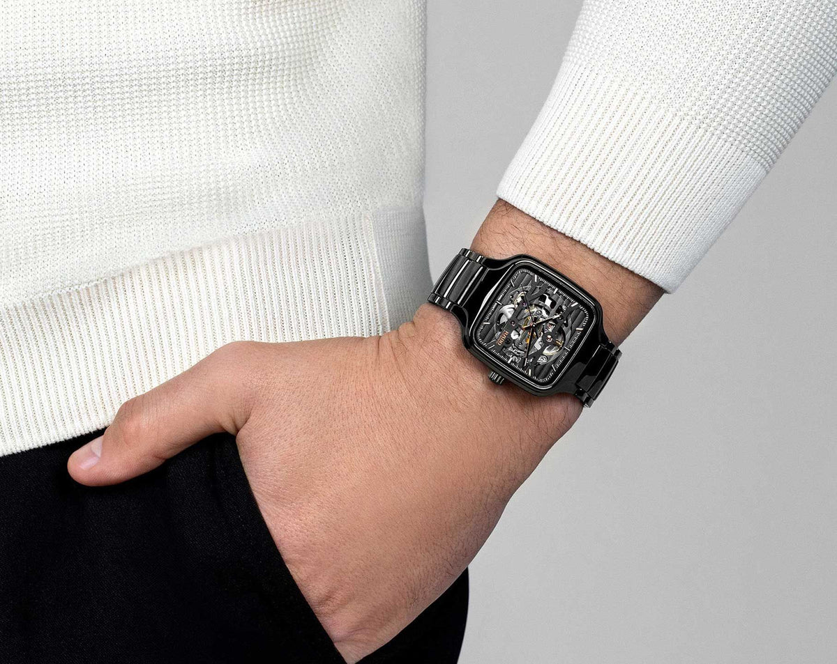 Rado True Square Automatic Unisex Watches in Square case & Skeleton Dial R27124162