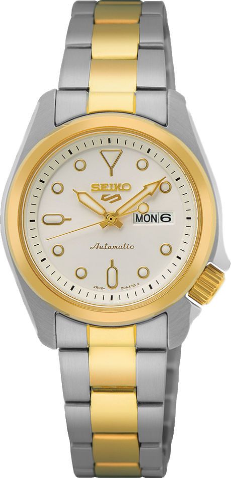 Seiko 5 Sports Automatic Women Watches in Round case & White Dial SRE004K1