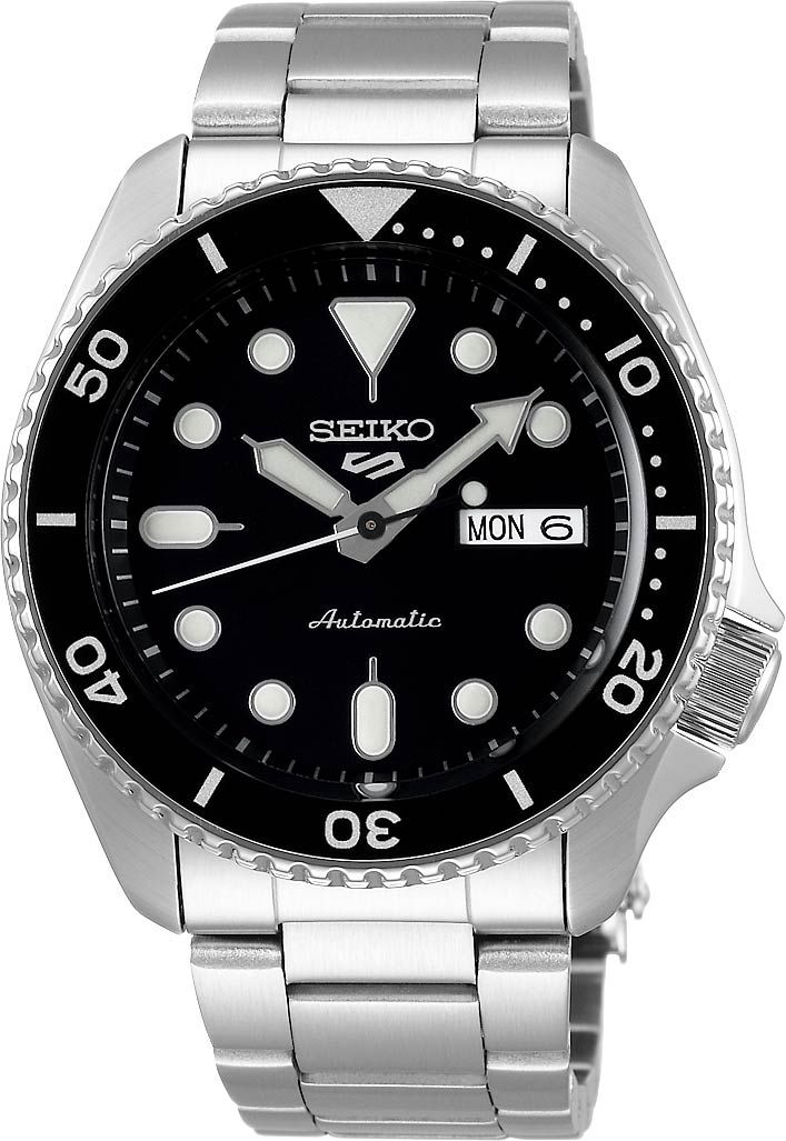 Seiko 5 Sports Automatic Men Watches in Round case & Black Dial SRPD55K1