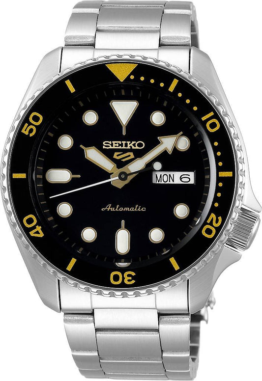 Seiko 5 Sports Automatic Men Watches in Round case & Black Dial SRPD57K1