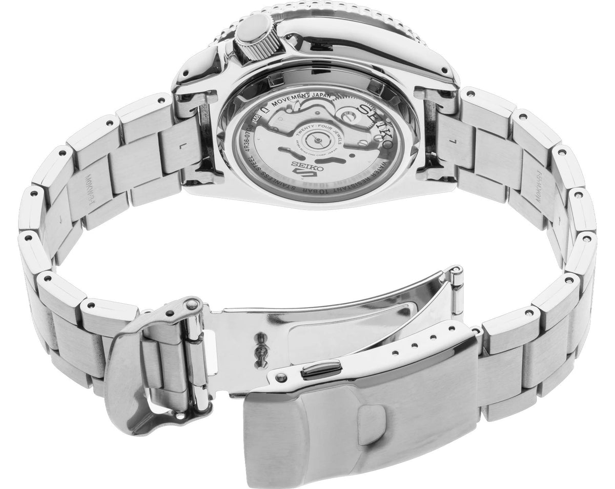 Seiko 5 Sports Automatic Men Watches in Round case & Black Dial SRPD57K1