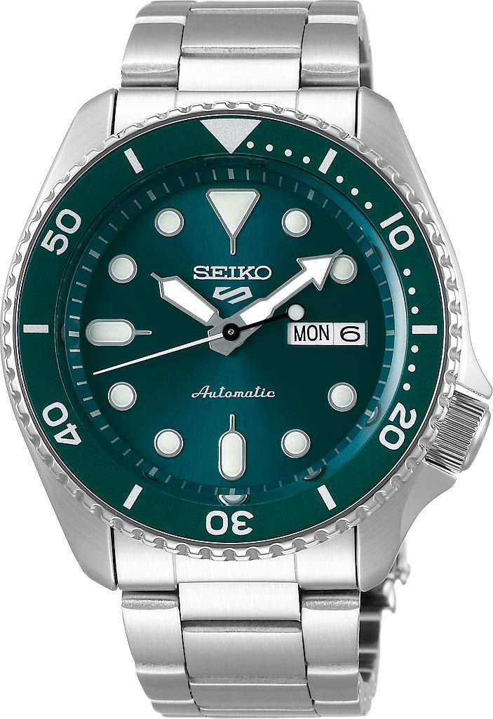 Seiko 5 Sports Automatic Men Watches in Round case & Green Dial SRPD61K1