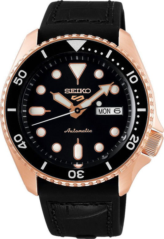 Seiko 5 Sports Automatic Men Watches in Round case & Black Dial SRPD76K1
