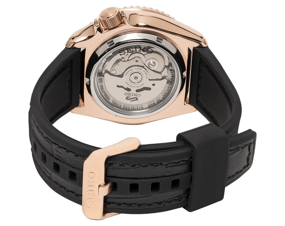 Seiko 5 Sports Automatic Men Watches in Round case & Black Dial SRPD76K1