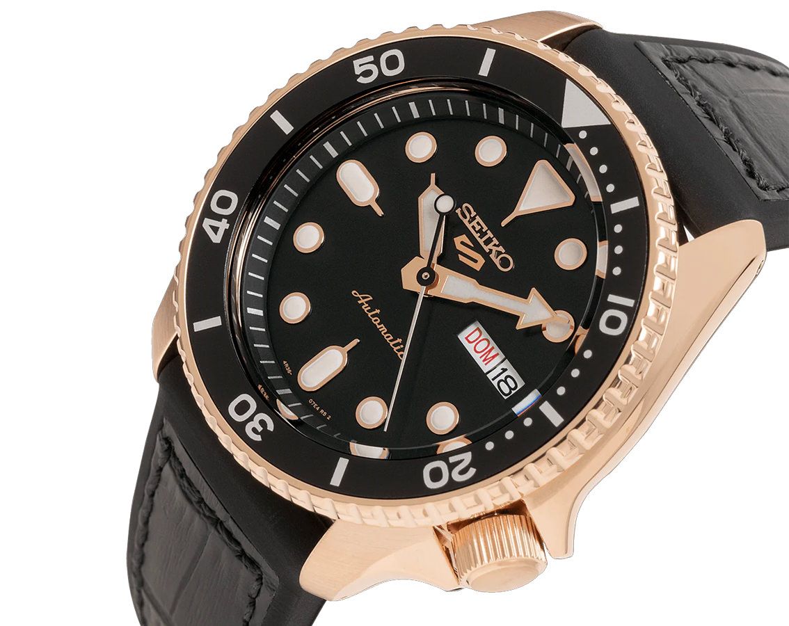 Seiko 5 Sports Automatic Men Watches in Round case & Black Dial SRPD76K1