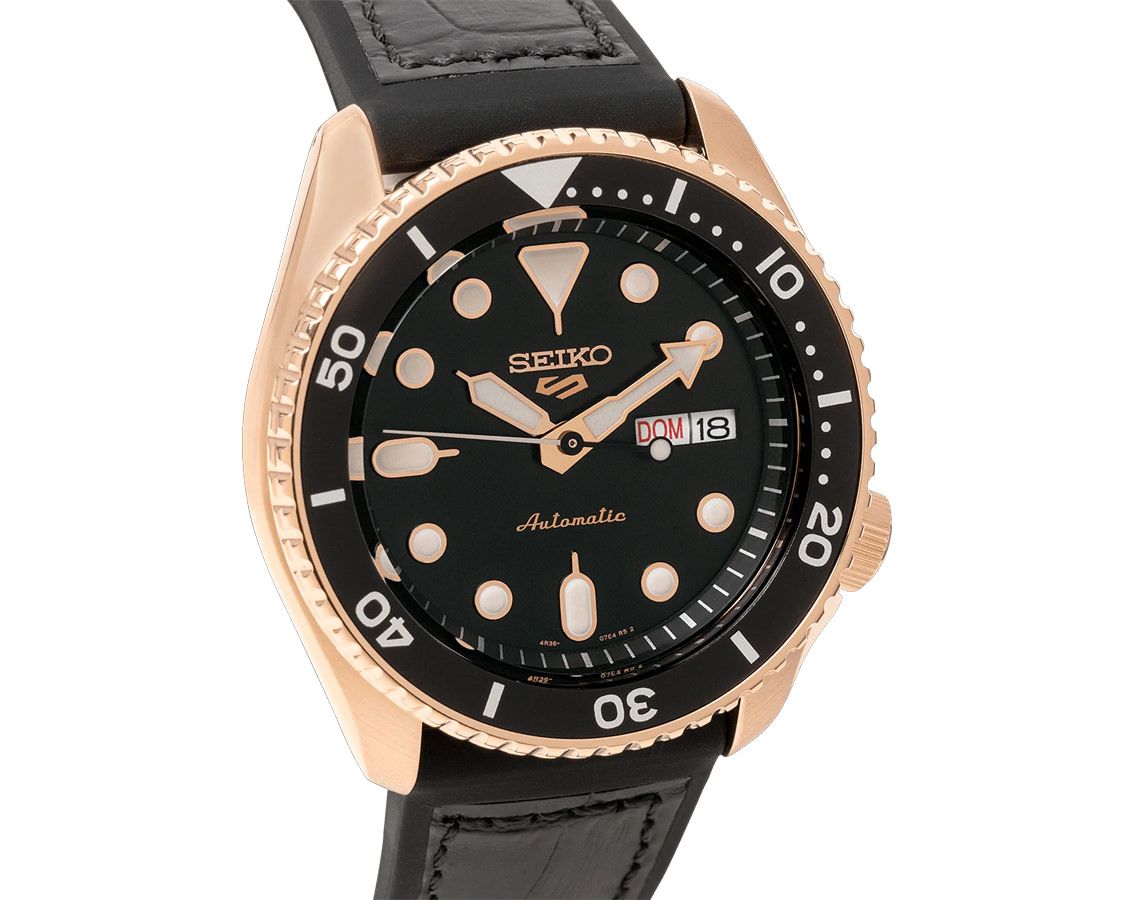 Seiko 5 Sports Automatic Men Watches in Round case & Black Dial SRPD76K1