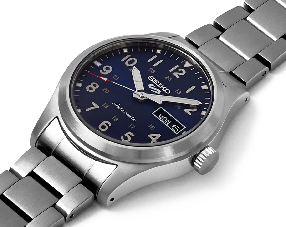 Seiko 5 Sports Automatic Men Watches in Round case & Blue Dial SRPG29K1