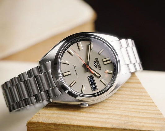 Seiko 5 Sports Automatic Men Watches in Round case & Beige Dial SRPK91K1