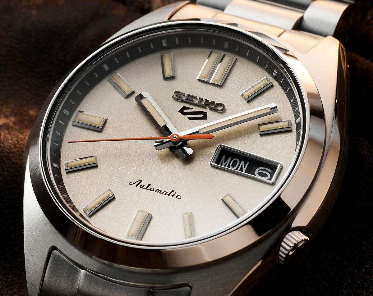 Seiko 5 Sports Automatic Men Watches in Round case & Beige Dial SRPK91K1