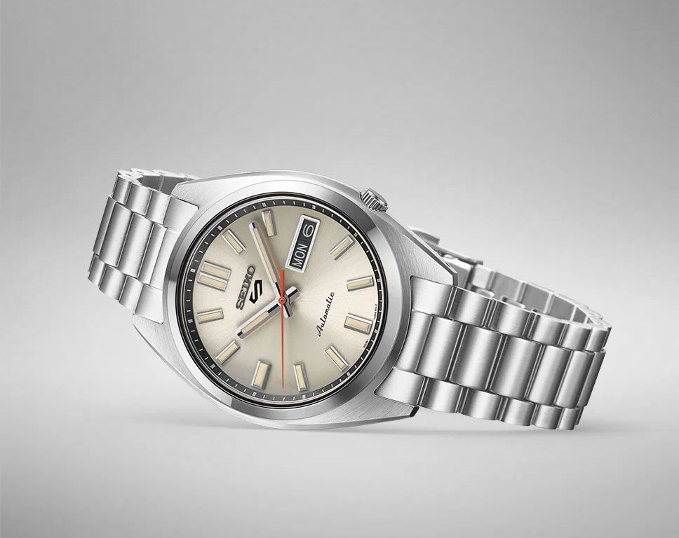 Seiko 5 Sports Automatic Men Watches in Round case & Beige Dial SRPK91K1