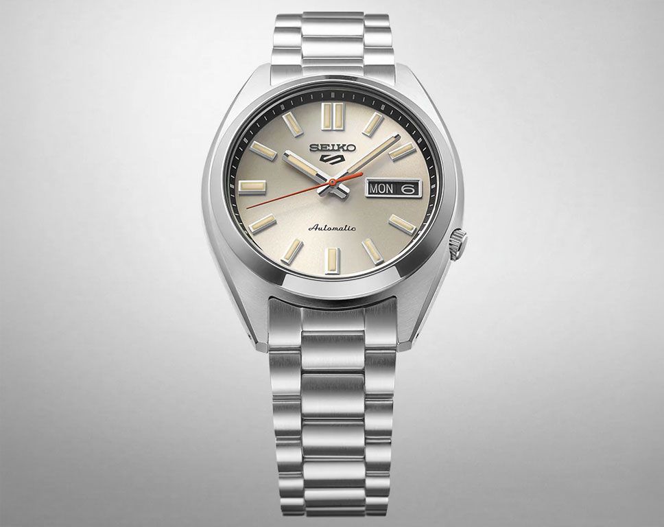 Seiko 5 Sports Automatic Men Watches in Round case & Beige Dial SRPK91K1