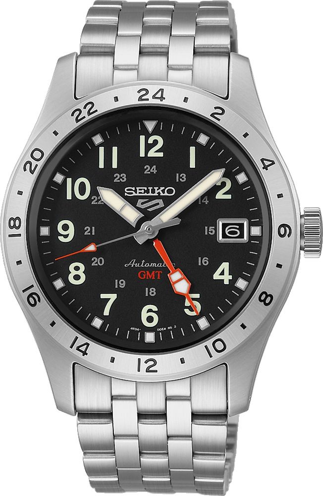 Seiko 5 Sports Automatic Men Watches in Round case & Black Dial SSK023K1