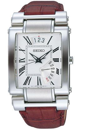 Seiko Conceptual Quartz Men Watches in Rectangular case & White Dial SPQ011P1