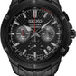 Seiko Coutura Quartz Men Watches in Round case & Black Dial SSB443P1