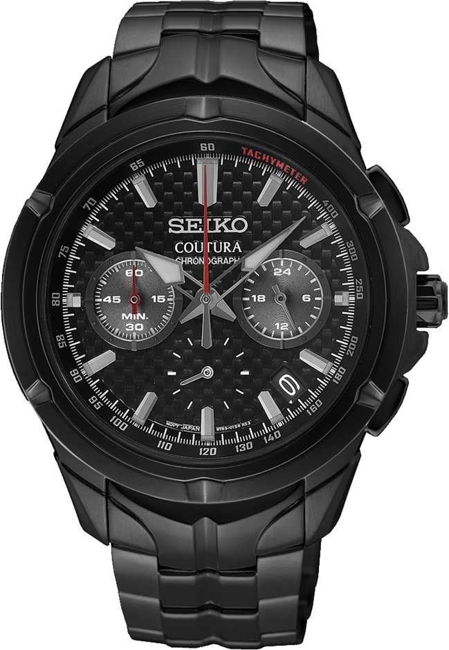 Seiko Coutura Quartz Men Watches in Round case & Black Dial SSB443P1