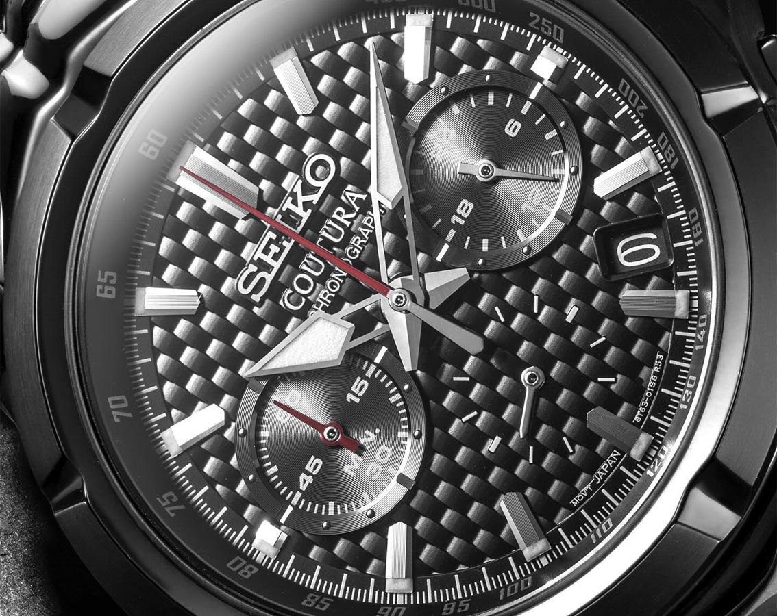 Seiko Coutura Quartz Men Watches in Round case & Black Dial SSB443P1