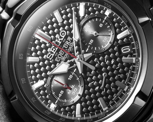 Seiko Coutura Quartz Men Watches in Round case & Black Dial SSB443P1