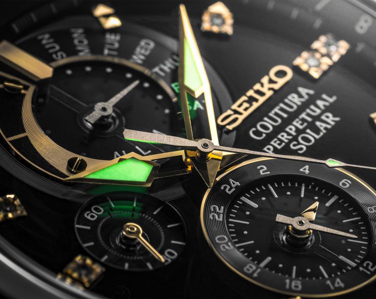 Seiko Coutura Quartz Men Watches in Round case & Black Dial SSC572P1